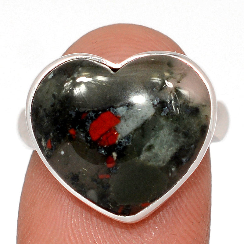 Heart - Blood Stone Ring - BDSR696