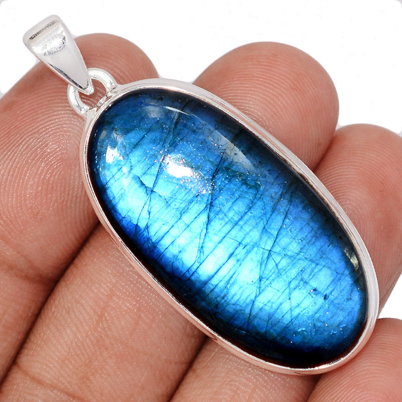 2" Large & Heavy Piece - Blue Fire Labradorite Pendants - BFLP2299