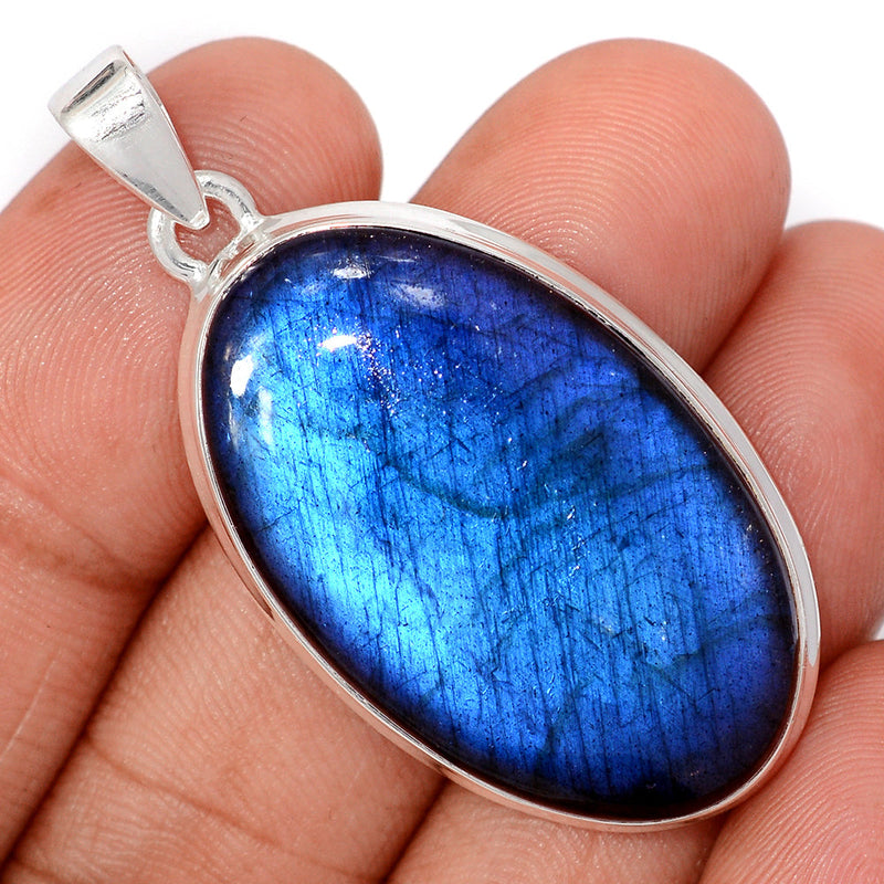 1.8" Heavy Piece - Blue Fire Labradorite Pendants - BFLP2387