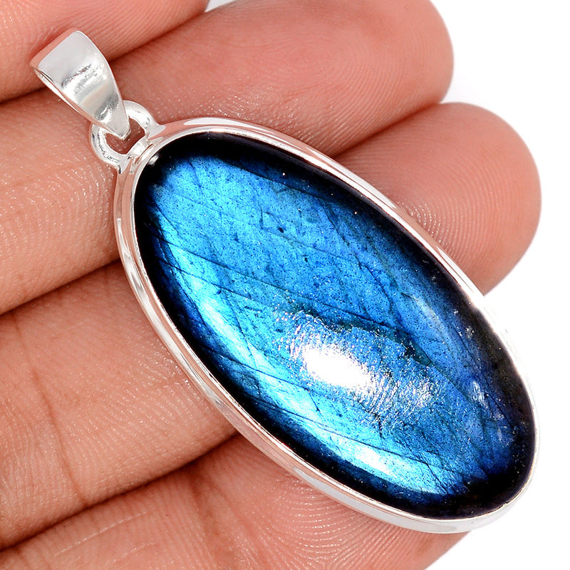 2.1" Large & Heavy Piece - Blue Fire Labradorite Pendants - BFLP2399
