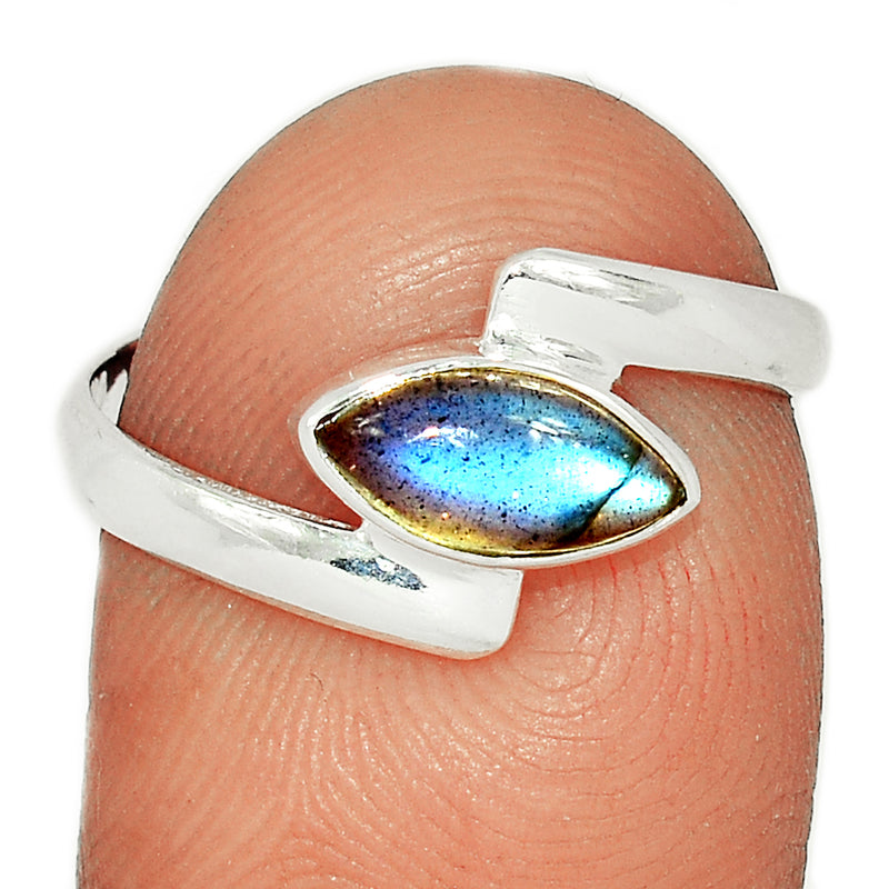 Small Plain - Blue Fire Labradorite Ring - BFLR130