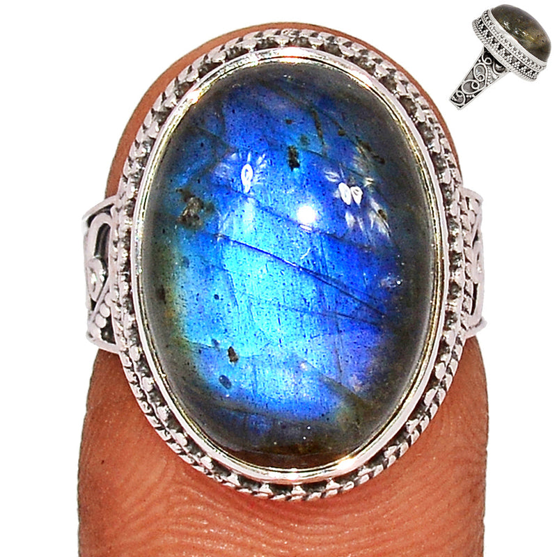 Fine Filigree - Blue Fire Labradorite Ring - BFLR1747