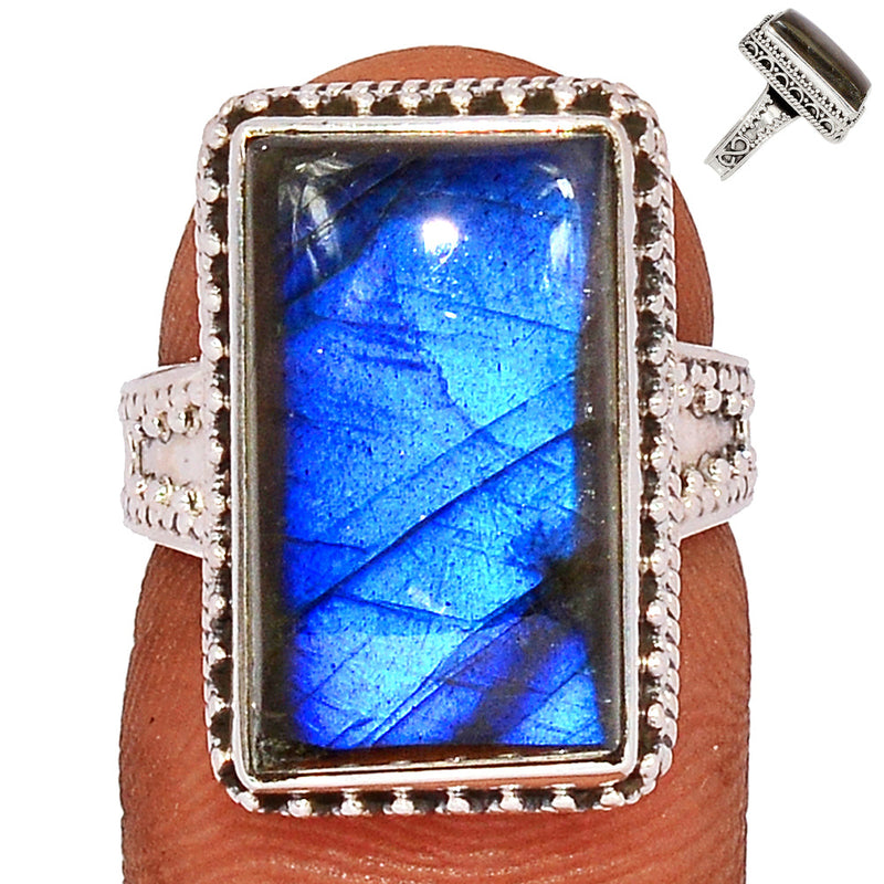 Fine Filigree - Blue Fire Labradorite Ring - BFLR1748