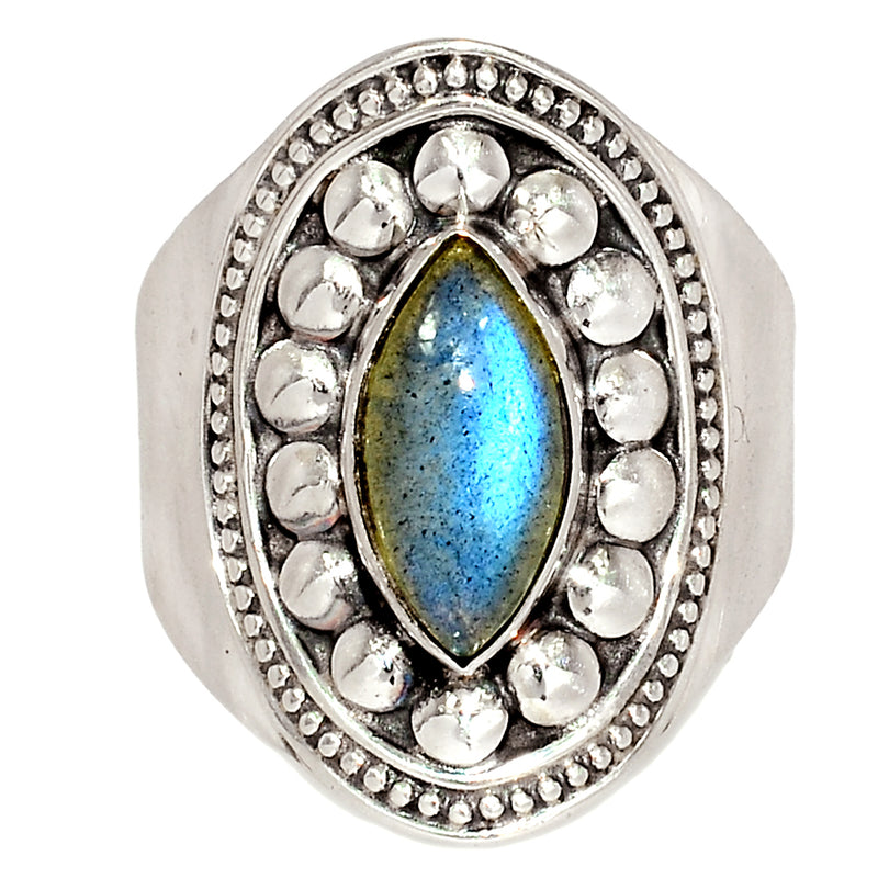 Fine Filigree - Blue Fire Labradorite Ring - BFLR3563
