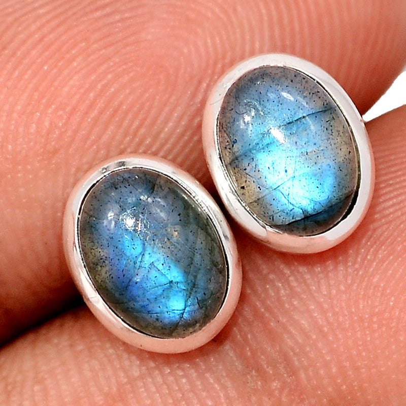 Blue Fire Labradorite Studs - BFLS1542
