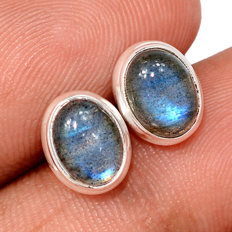 Blue Fire Labradorite Studs - BFLS1548