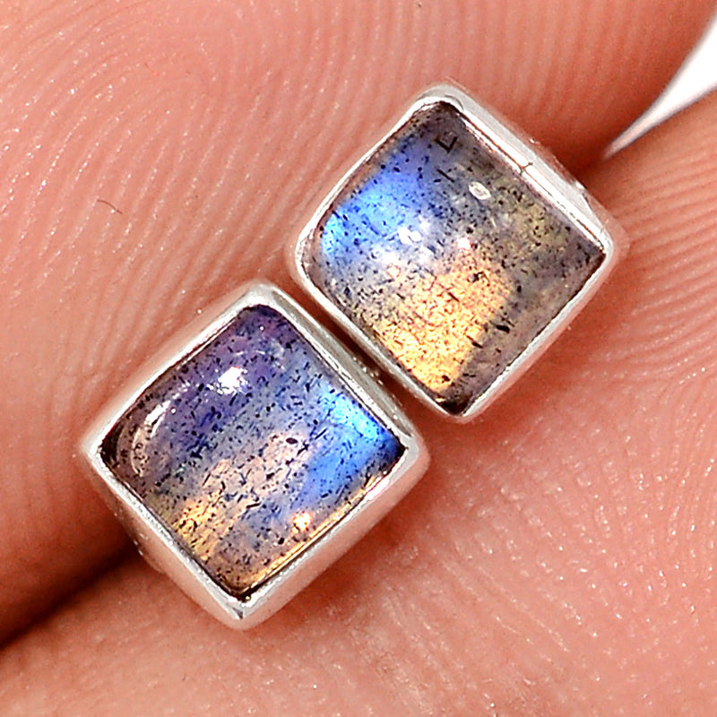 Blue Fire Labradorite Studs - BFLS1572