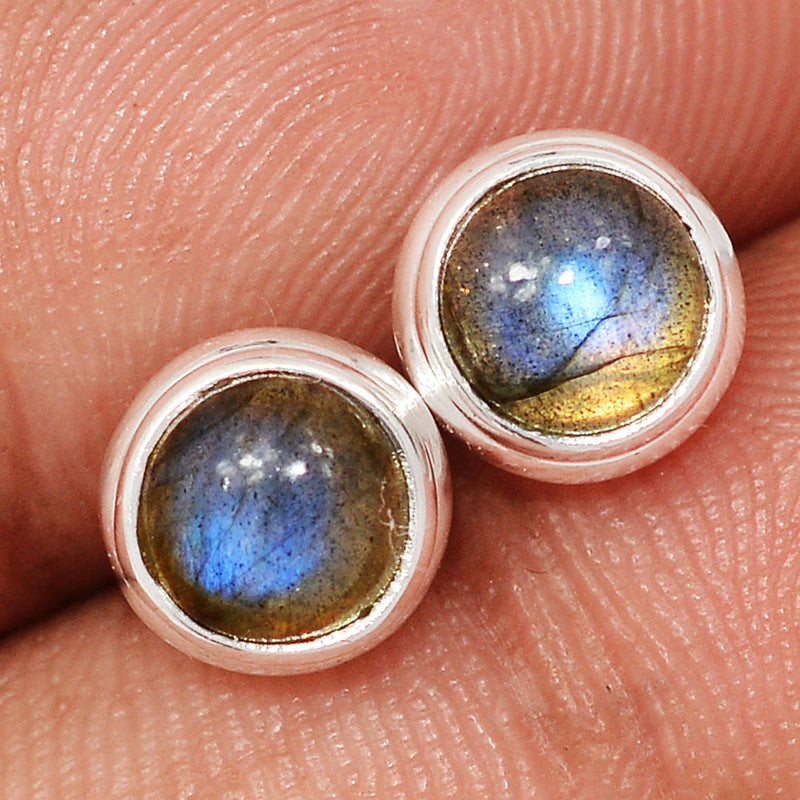 Blue Fire Labradorite Studs - BFLS1587
