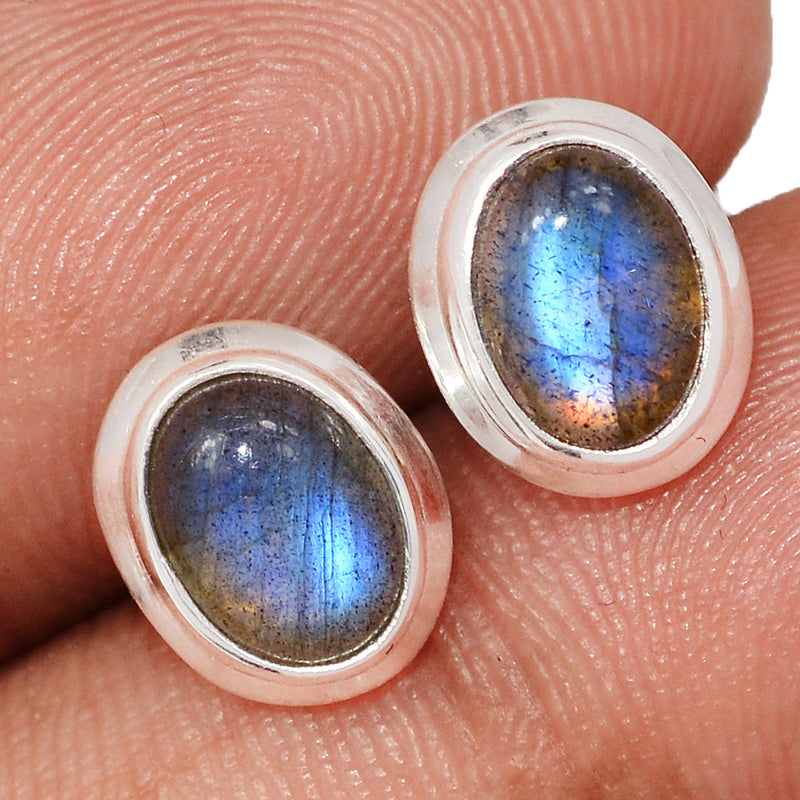 Blue Fire Labradorite Studs - BFLS1602