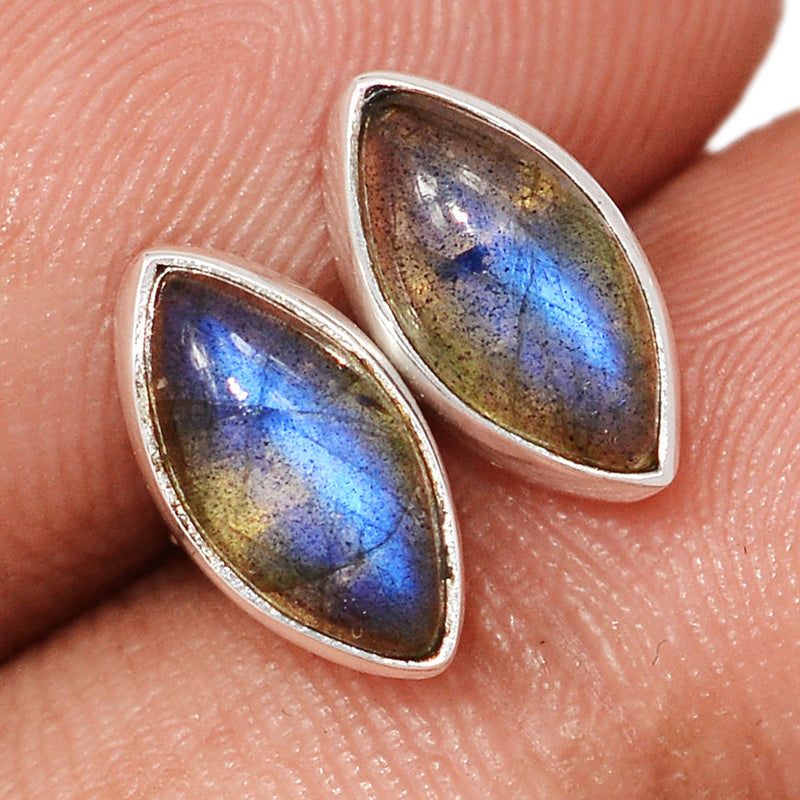 Blue Fire Labradorite Studs - BFLS1604