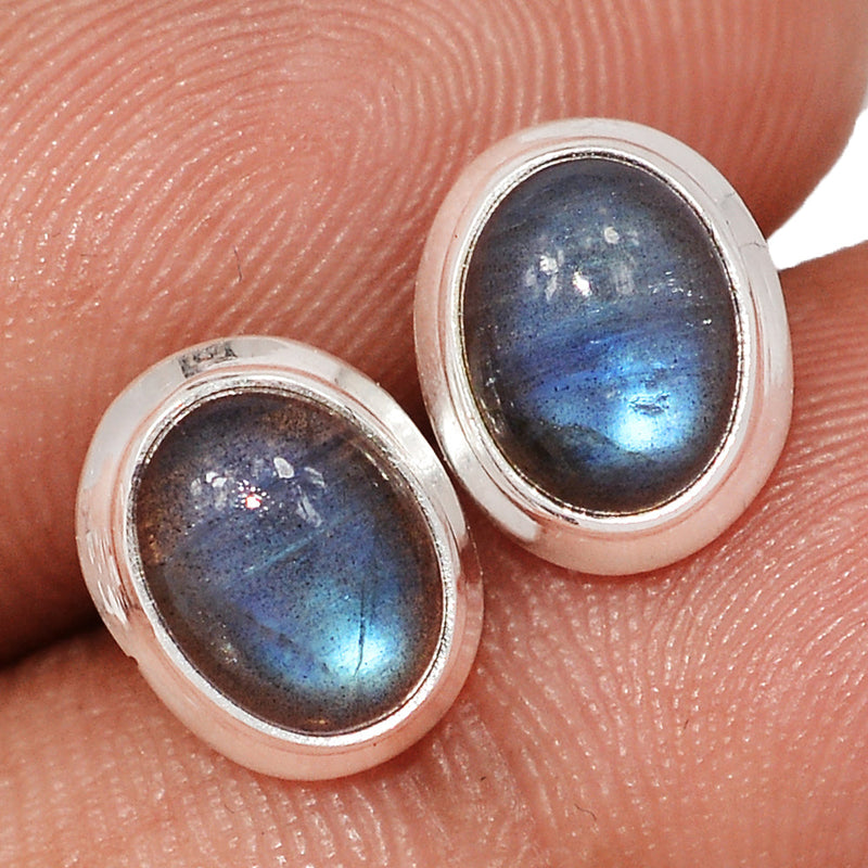 Blue Fire Labradorite Studs - BFLS1606