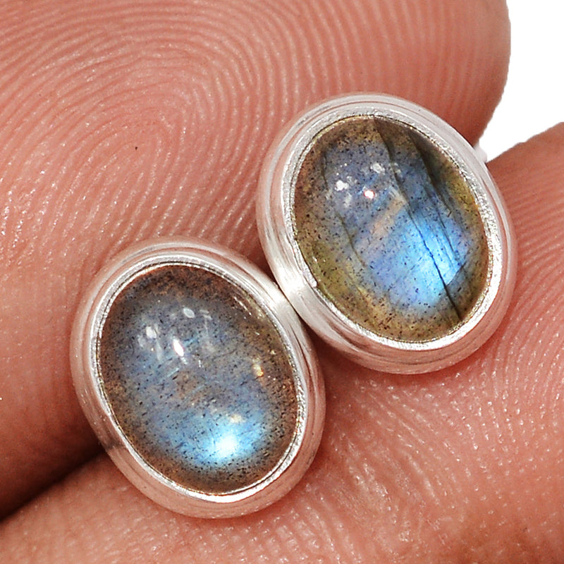 Blue Fire Labradorite Studs - BFLS1610