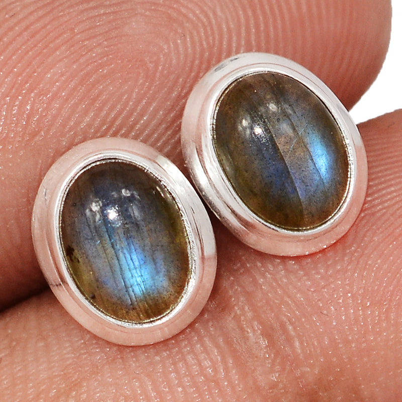 Blue Fire Labradorite Studs - BFLS1612