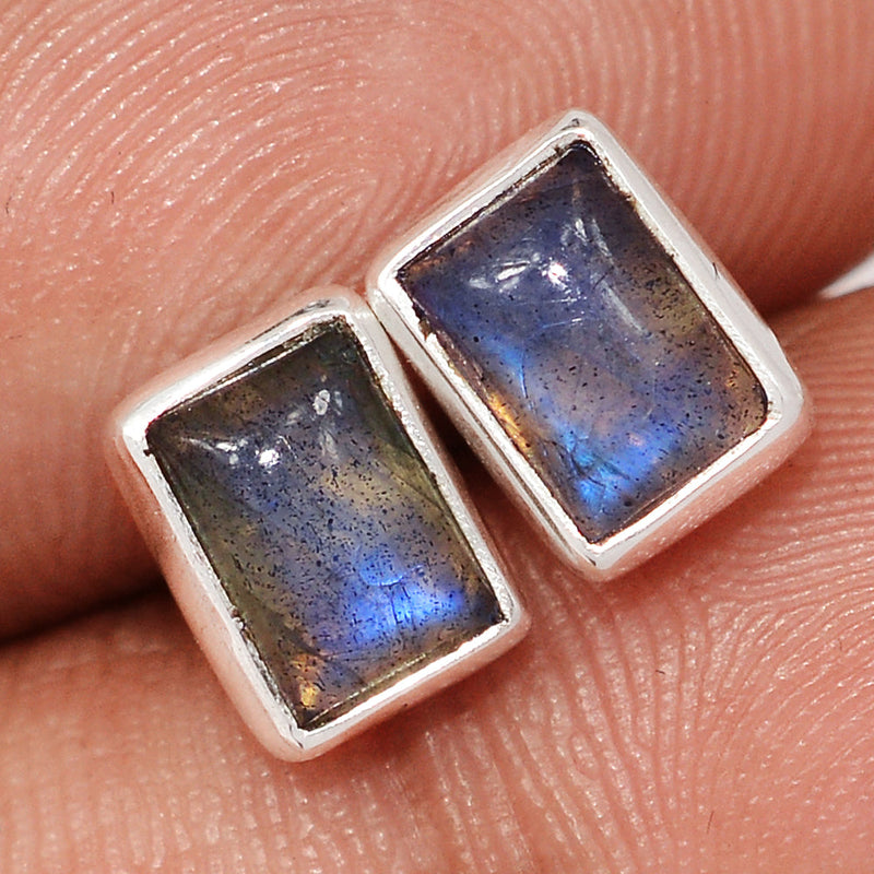 Blue Fire Labradorite Studs - BFLS1614