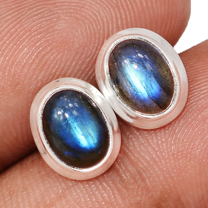 Blue Fire Labradorite Studs - BFLS1616