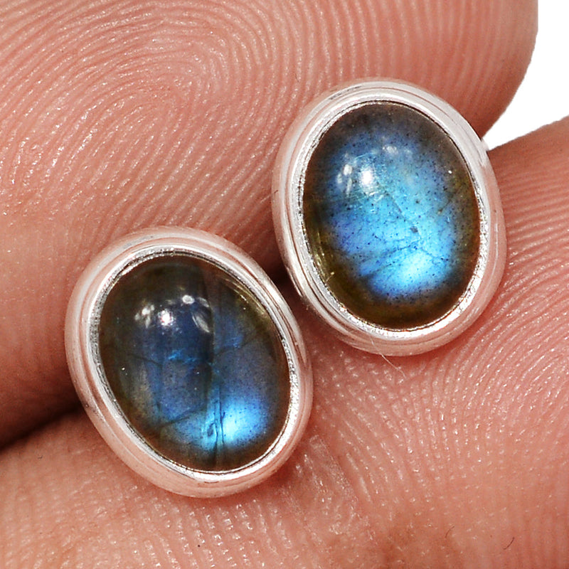 Blue Fire Labradorite Studs - BFLS1617