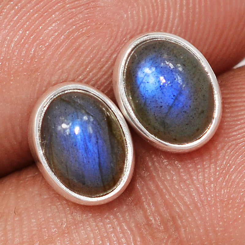 Blue Fire Labradorite Studs - BFLS1624