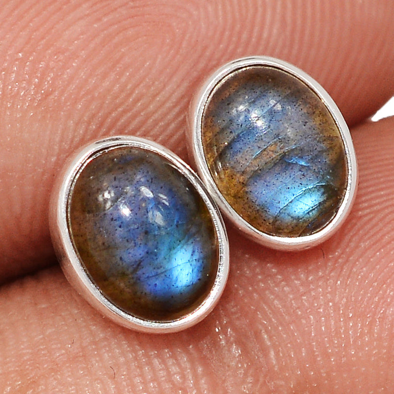 Blue Fire Labradorite Studs - BFLS1627