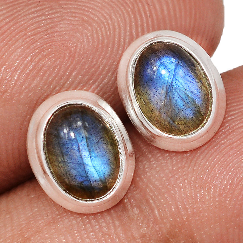 Blue Fire Labradorite Studs - BFLS1632