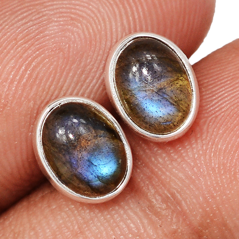 Blue Fire Labradorite Studs - BFLS1698