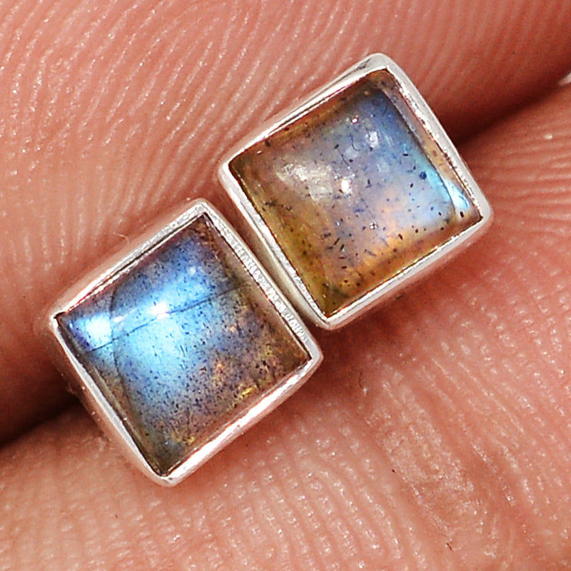 Blue Fire Labradorite Studs - BFLS1701