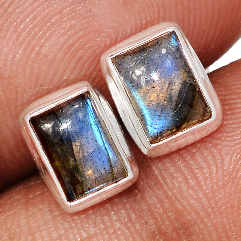 Blue Fire Labradorite Studs - BFLS1712