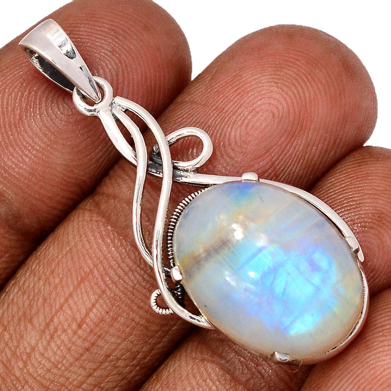1.7" Blue Fire Moonstone Pendants - BFMP2547