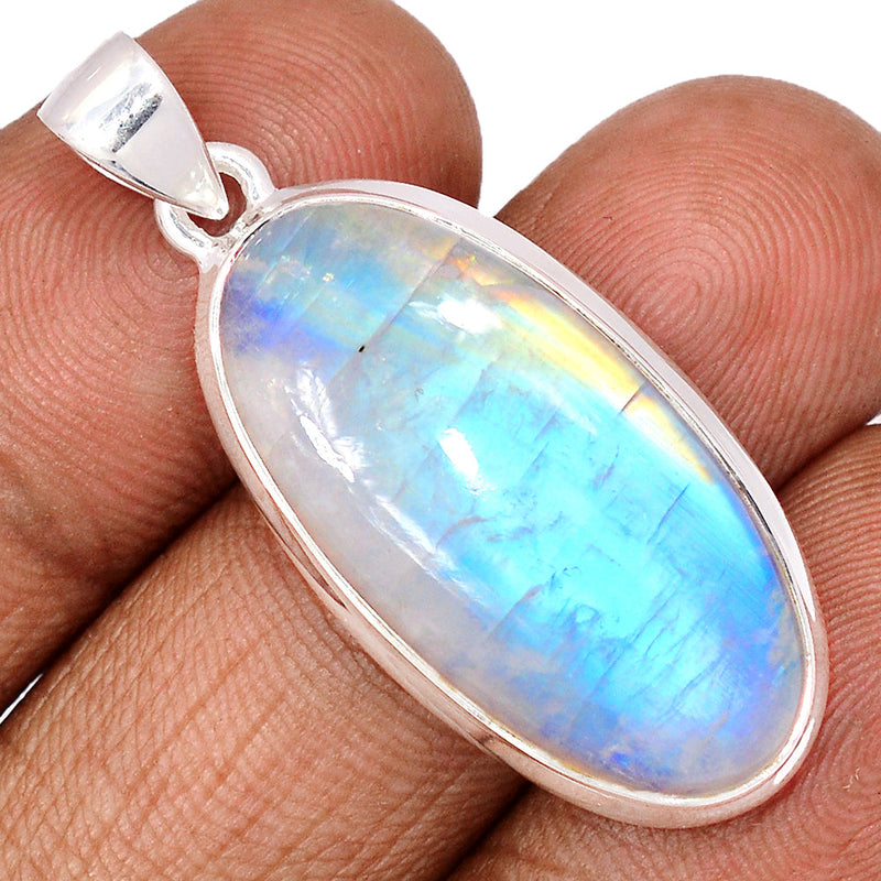1.7" Blue Fire Moonstone Pendants - BFMP2560
