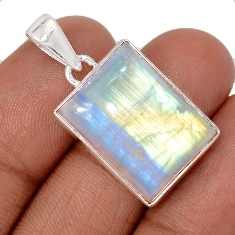 1.2" Blue Fire Moonstone Pendants - BFMP2846