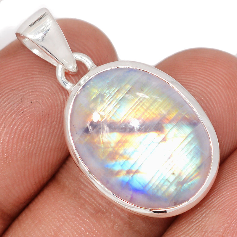 1.2" Blue Fire Moonstone Pendants - BFMP3028