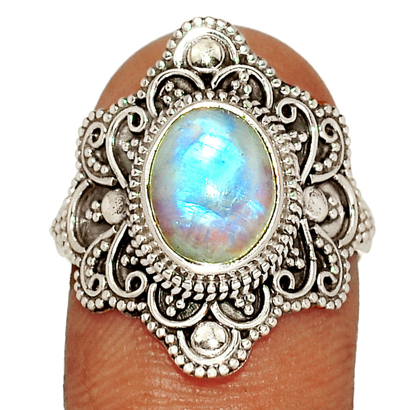 Fine Filigree - Blue Fire Moonstone Ring - BFMR1535