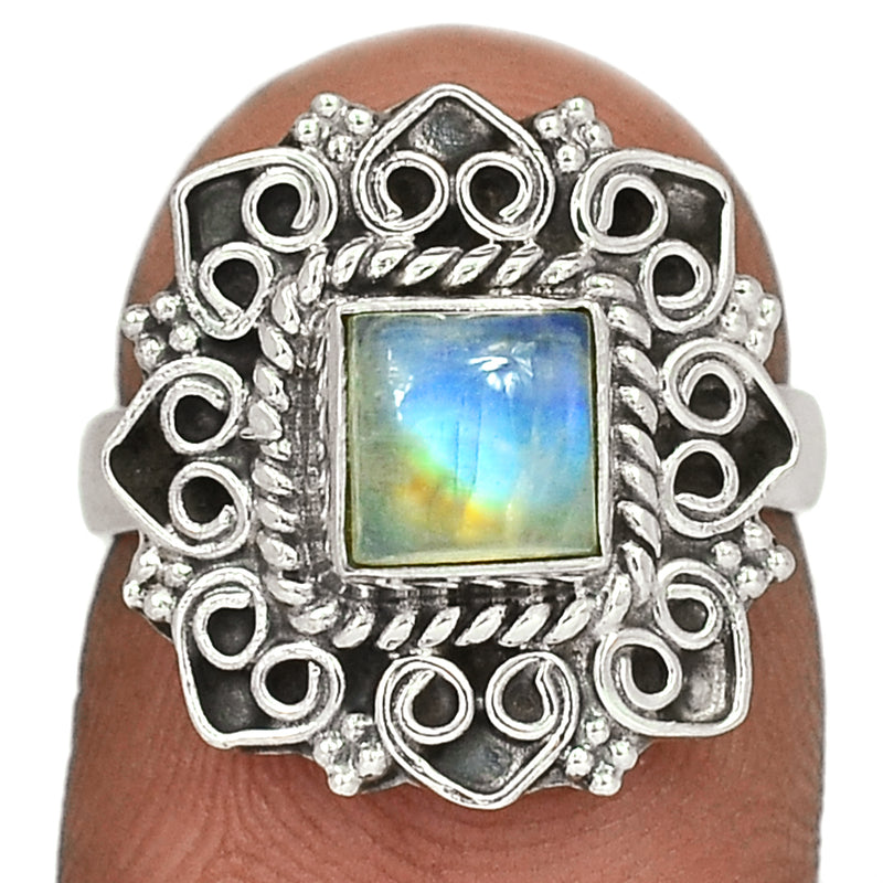 Fine Filigree - Blue Fire Moonstone Ring - BFMR1604