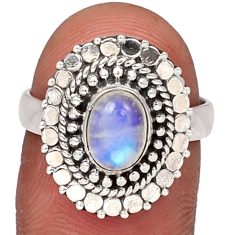 Fine Filigree - Blue Fire Moonstone Ring - BFMR1632