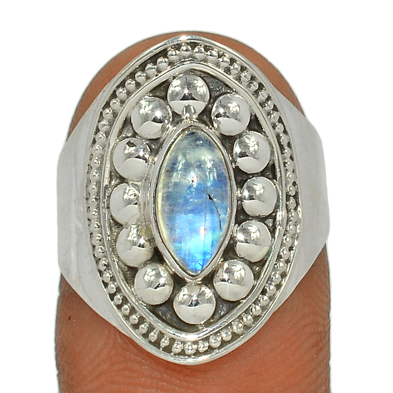 Fine Filigree - Blue Fire Moonstone Ring - BFMR2970