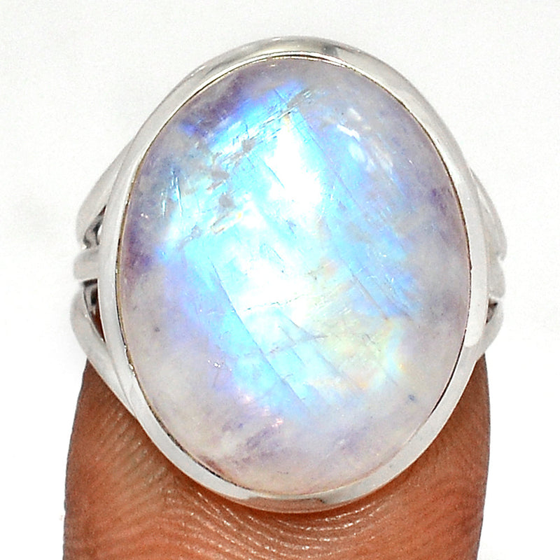 Blue Fire Moonstone Ring - BFMR4537