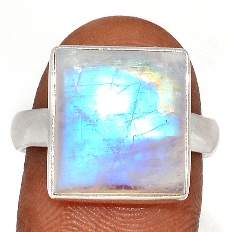 Blue Fire Moonstone Ring - BFMR4576