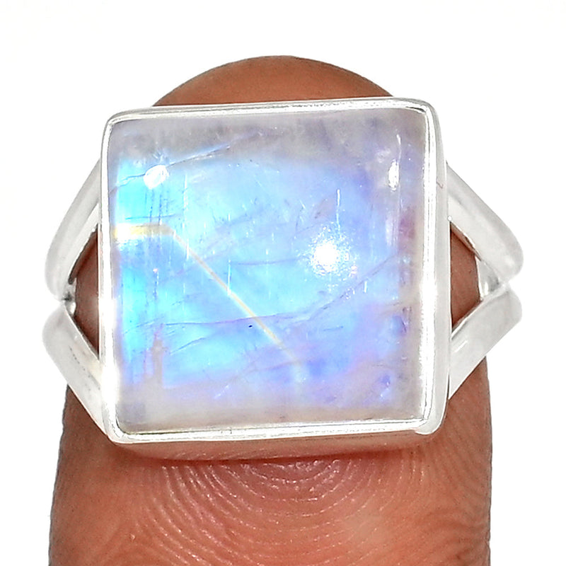 Blue Fire Moonstone Ring - BFMR4757