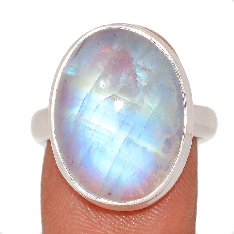 Blue Fire Moonstone Ring - BFMR4829