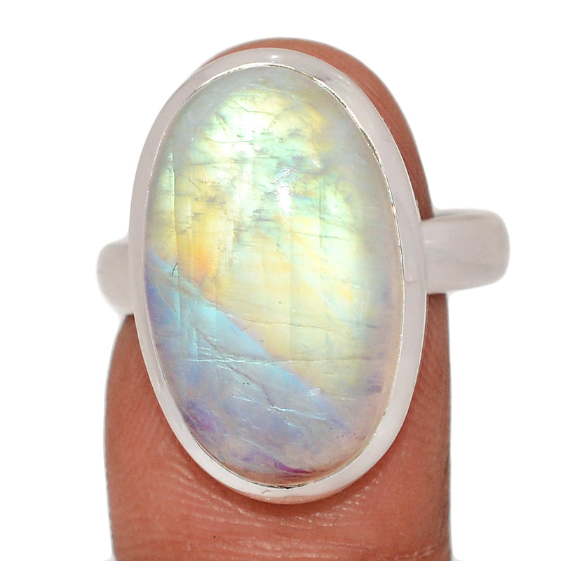 Blue Fire Moonstone Ring - BFMR4856