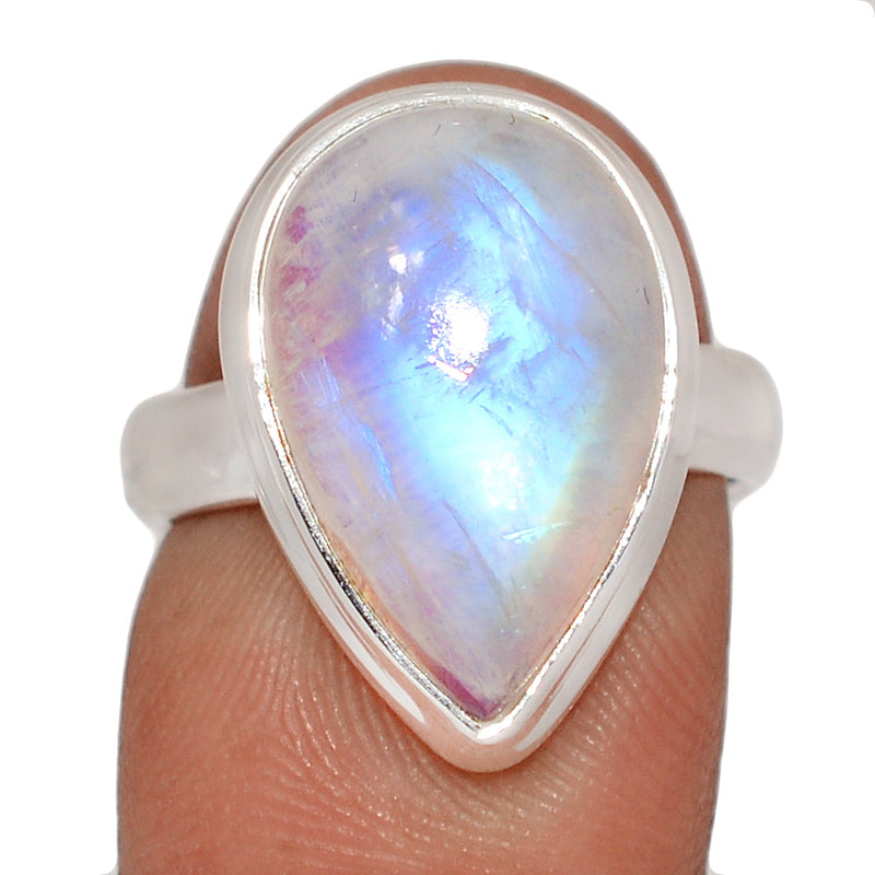 Blue Fire Moonstone Ring - BFMR4918