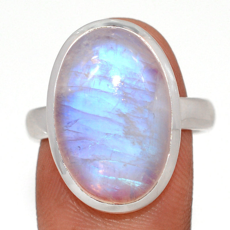 Blue Fire Moonstone Ring - BFMR4945
