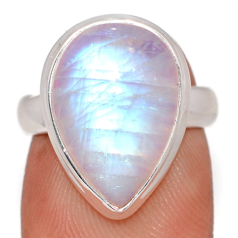 Blue Fire Moonstone Ring - BFMR4949