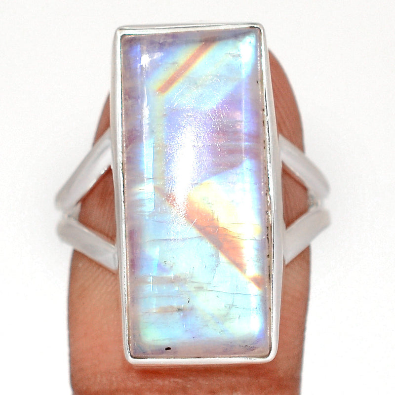 Blue Fire Moonstone Ring - BFMR5036