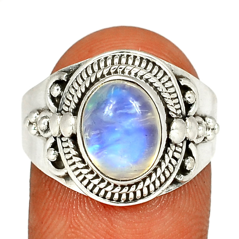 Fine Filigree - Blue Fire Moonstone Ring - BFMR858