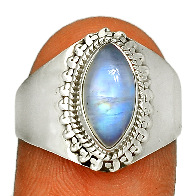 Fine Filigree - Blue Fire Moonstone Ring - BFMR890
