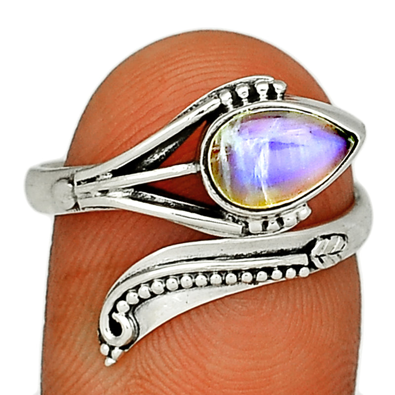 Blue Fire Moonstone Ring - BFMR893