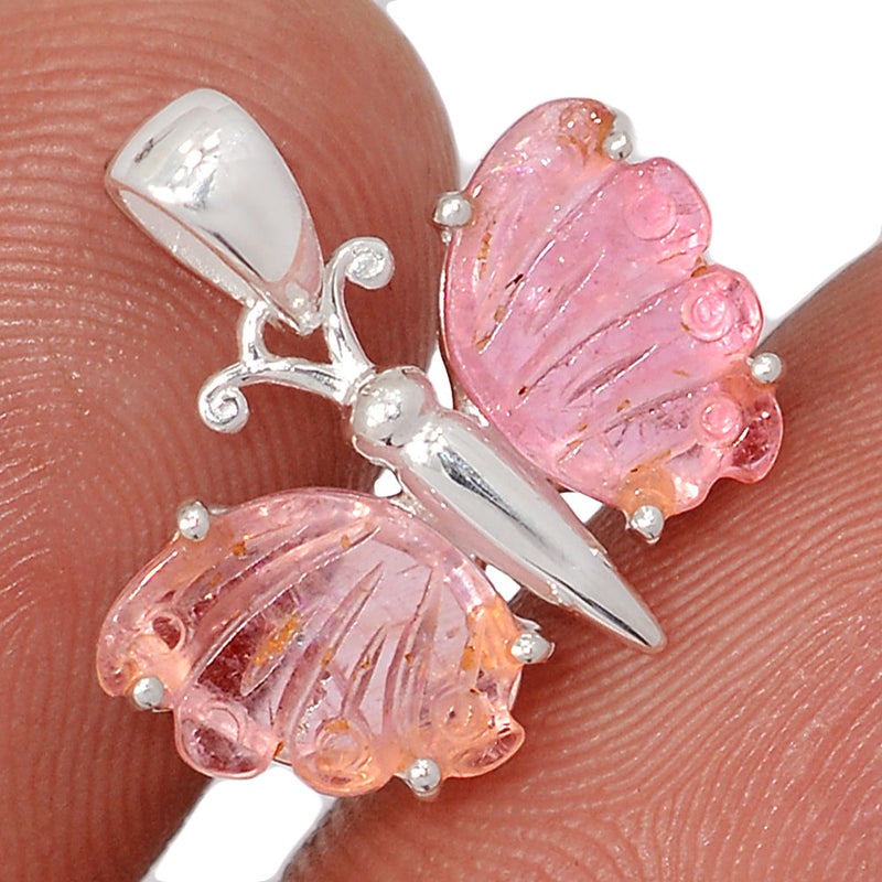 0.7" Claw - Butterfly Tourmaline Pendants - BFTP218