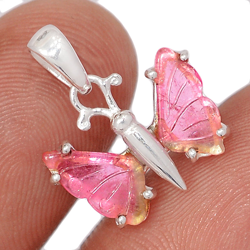 0.7" Claw - Butterfly Tourmaline Pendants - BFTP256