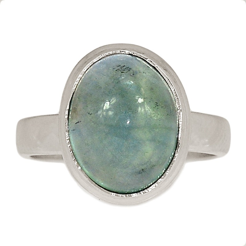 Blue Green Fluorite Cabochon Ring - BGFR14