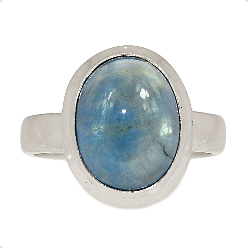 Blue Green Fluorite Cabochon Ring - BGFR22